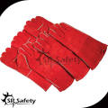 SRSAFETY guantes de cuero de soldadura de vaca roja
